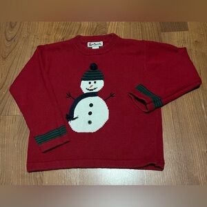 RED TRUCK Moving co boys long sleeve knitted  sweater snowman graphic